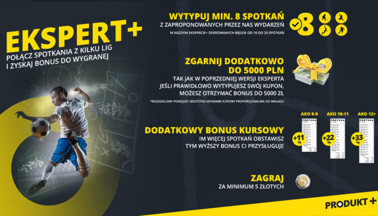 Nowa oferta zakładów bukmacherskich Fortuna „EKSPERT+”